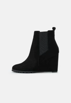 Anna Field Leather Winter Boot - Enkellaarsjes Met Hoge Hak - Black