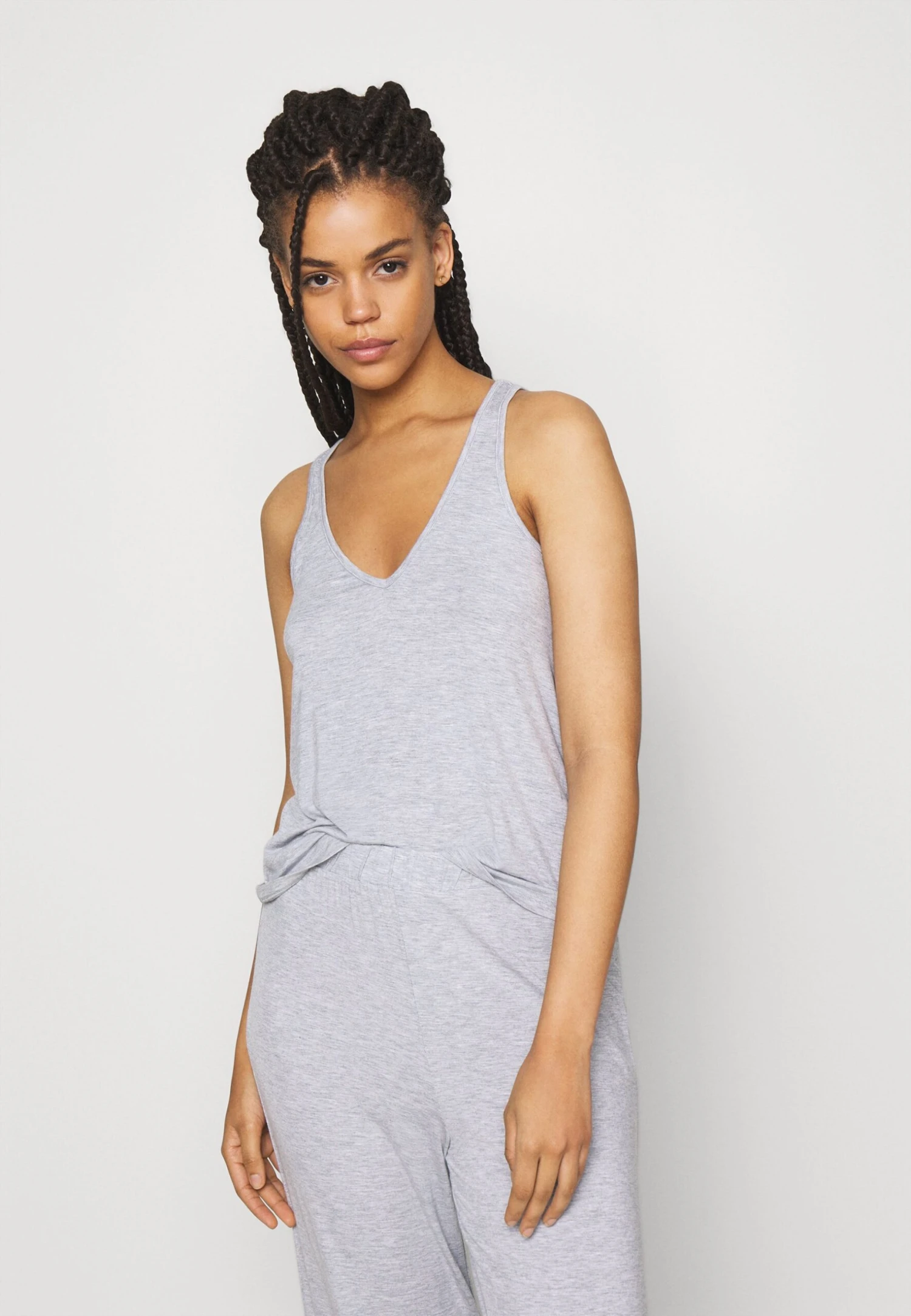 Anna Field 3 Piece Jersey- Pyjama - Mottled Light Grey 5 Anna Field 3 Piece Jersey- Pyjama - Mottled Light Grey - Afbeelding 5