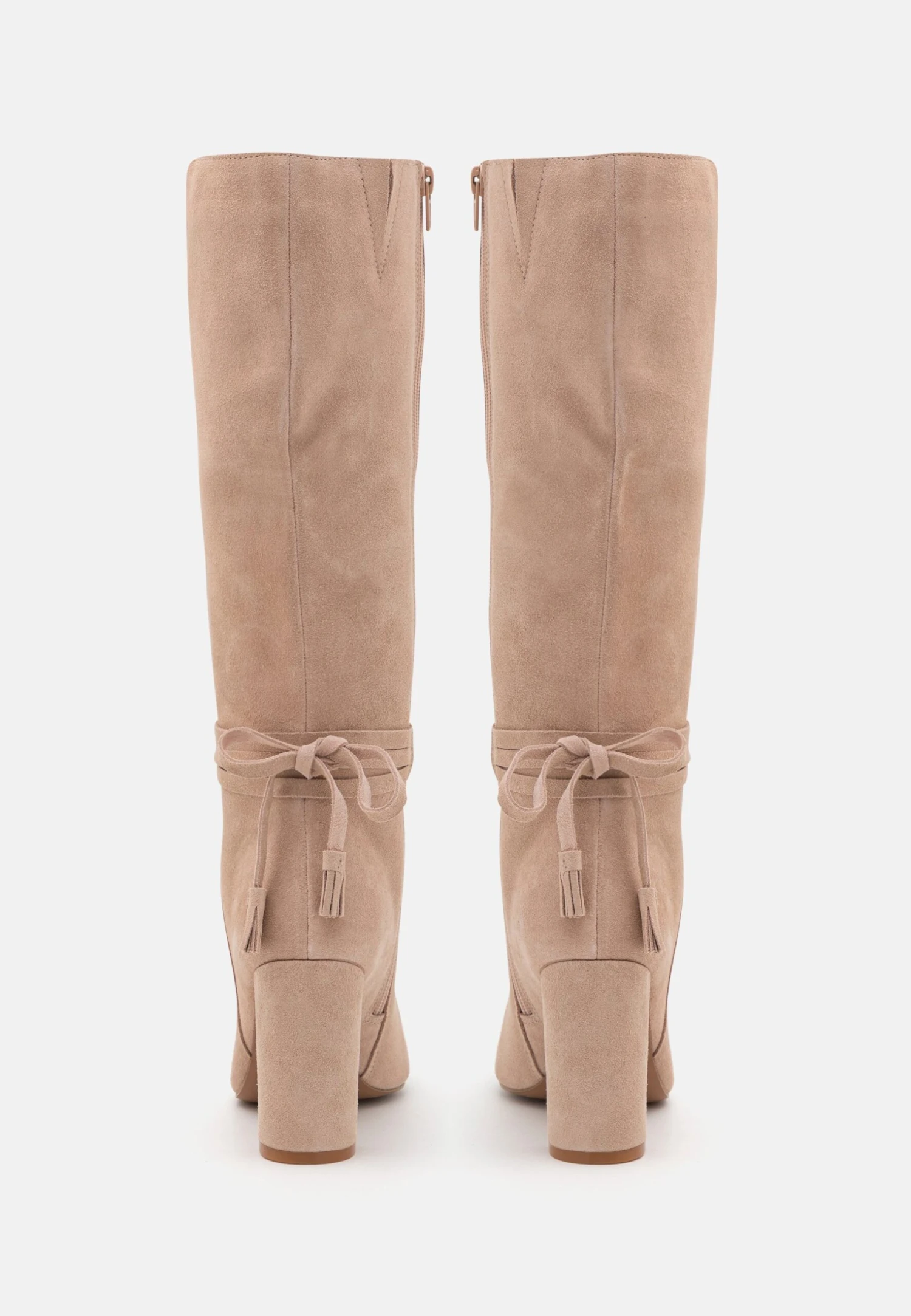 Leather - Laarzen Met Hoge Hak - Beige 4 Leather - Laarzen Met Hoge Hak - Beige - Afbeelding 4